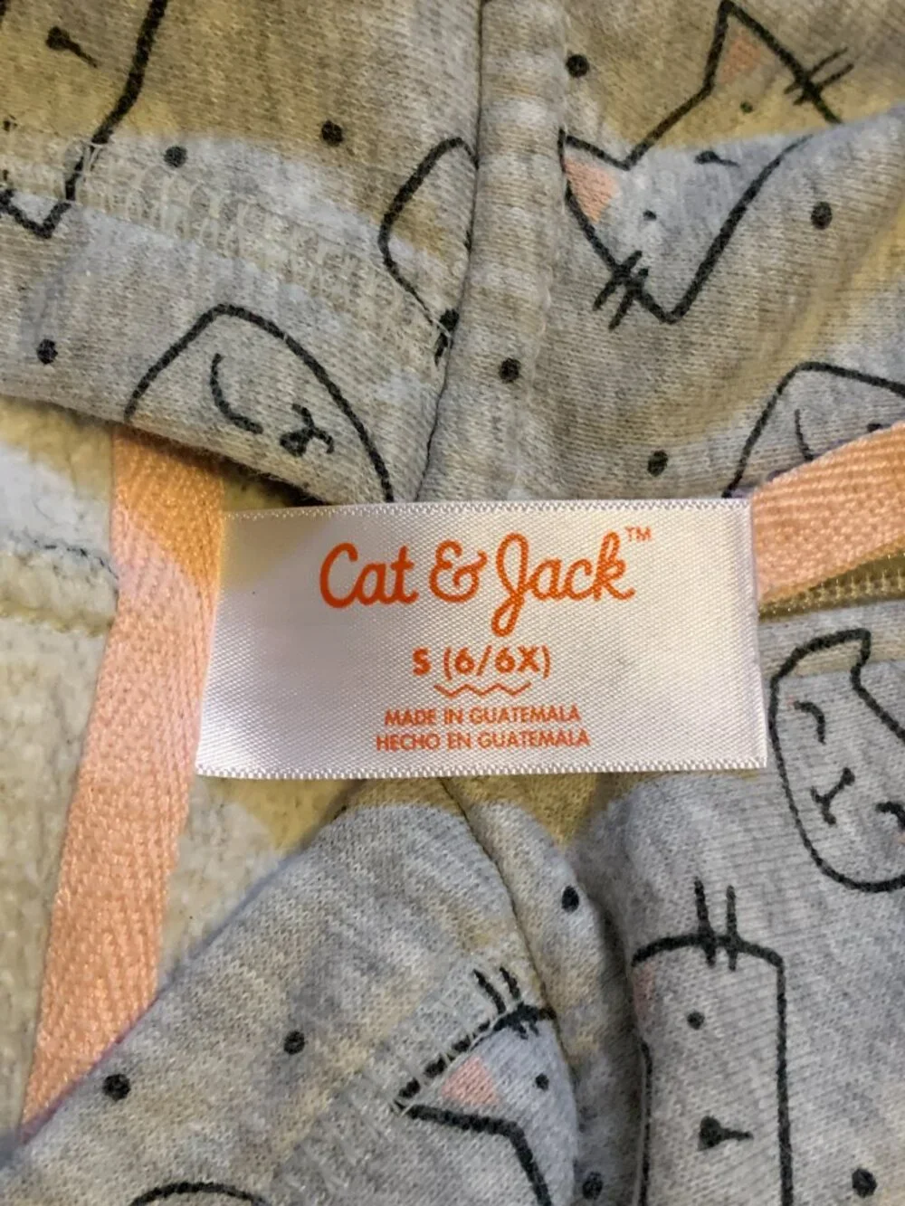 Hooded Zip-Up Sweatshirt Cat & Jack Kids Size S 6/6X Hoodie Jacket
